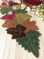 Multi-colored Maple Leaf Beaded Table Runner - MAIA HOMES