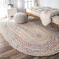 Multi Colors Oval Hand Made Cotton Rug - MAIA HOMES