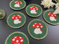 Mushroom Round Beaded Coaster set of 6 - MAIA HOMES