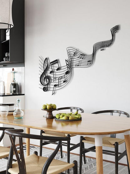 Music Notes Metal Wall Hanging Decor - MAIA HOMES