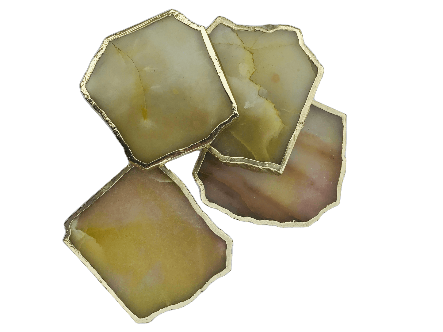 Mustard Agate Aventurine Coaster Set of 4