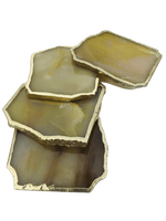 Mustard Agate Aventurine Coaster Set of 4