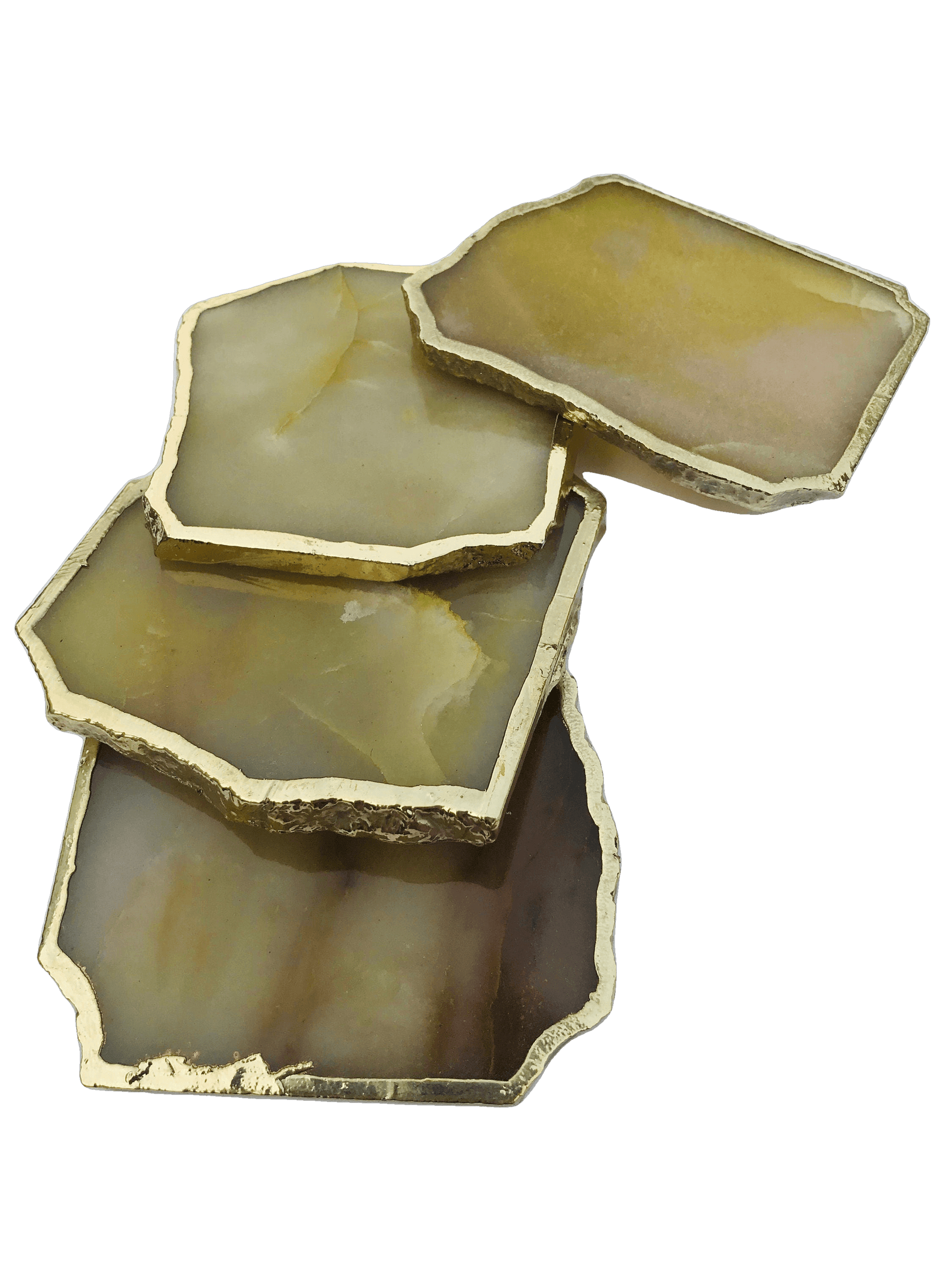 Mustard Agate Aventurine Coaster Set of 4