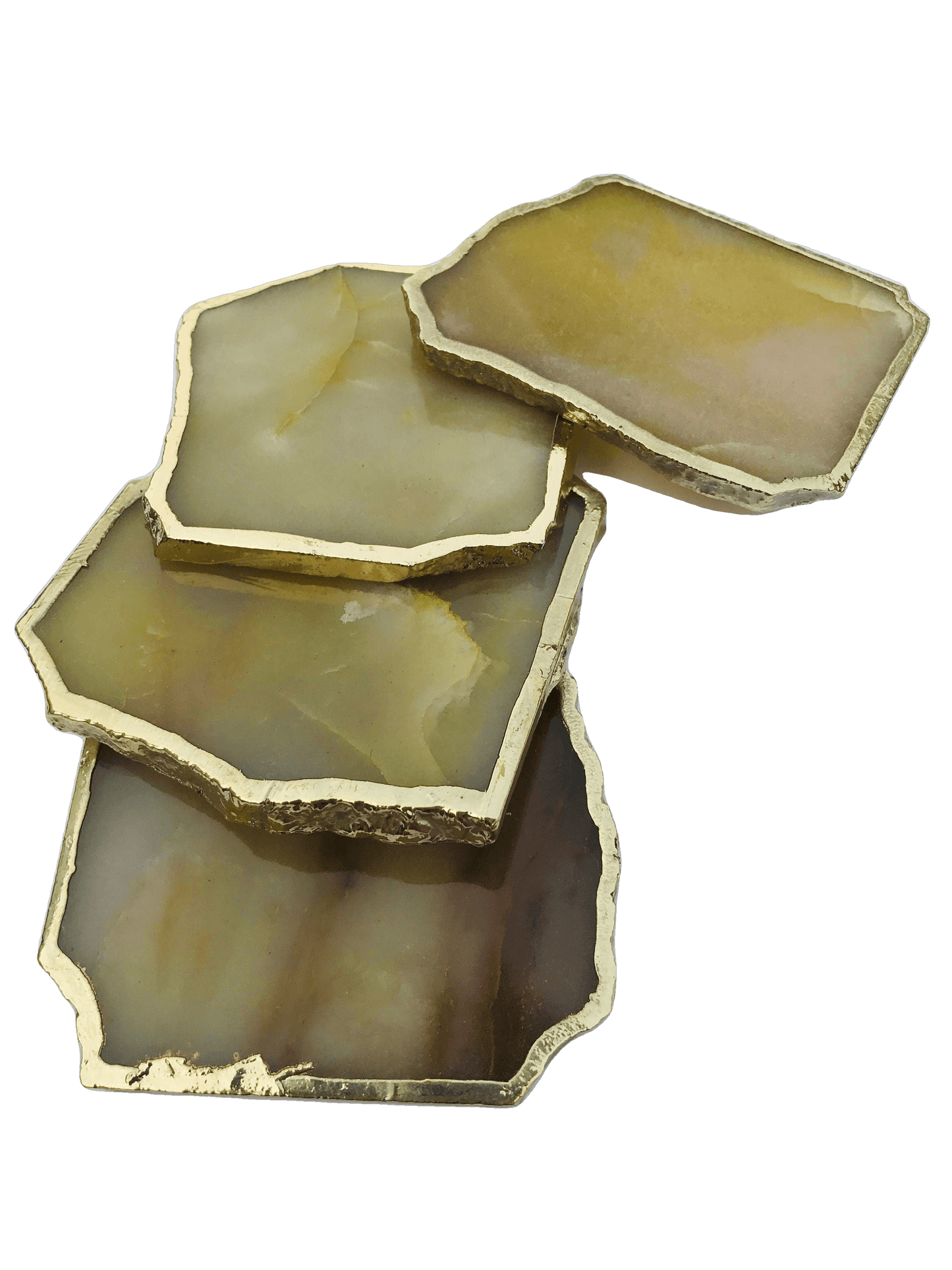 Mustard Agate Aventurine Coaster Set of 4