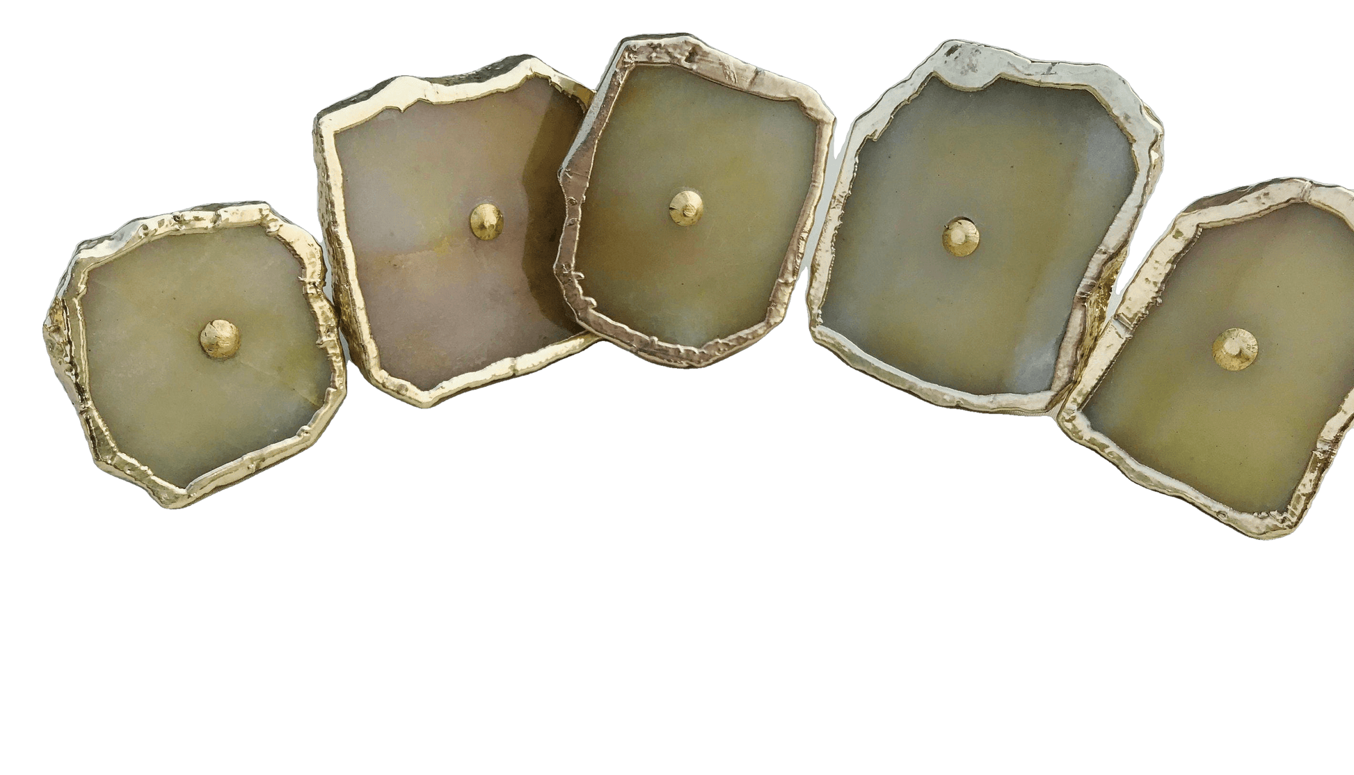 Mustard Agate Cabinet Door Pull Handle - Set of 6 - MAIA HOMES