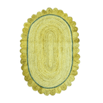 Mustard Scalloped Jute Rug