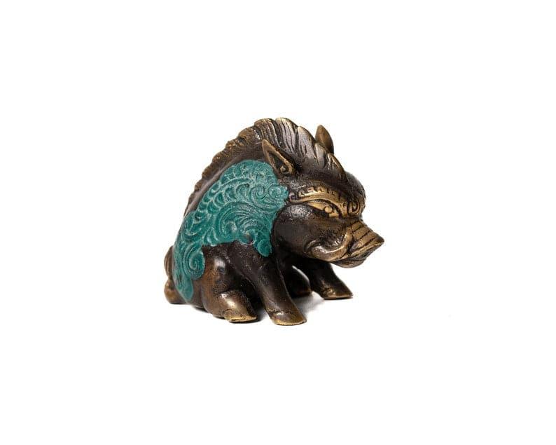 Mystical Pig Brass Figurine - MAIA HOMES