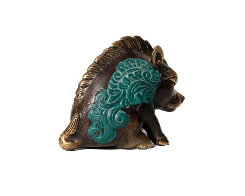 Mystical Pig Brass Figurine - MAIA HOMES