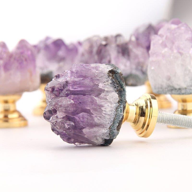 Natural Amethyst Cabinet Drawer Knob