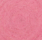 Natural Bordered Bright Pink Round Jute Rug