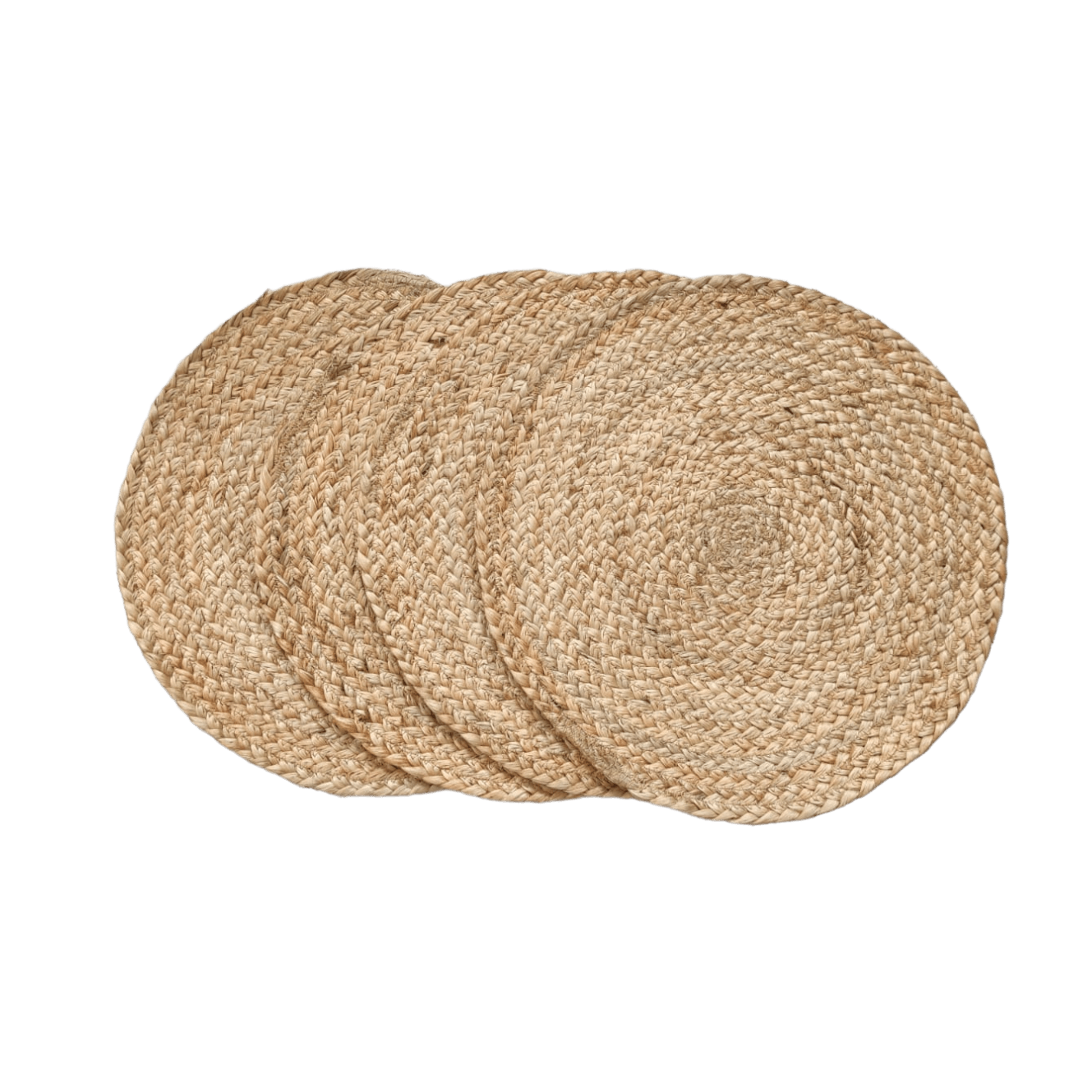 Natural Braided Jute Placemat - Set of 10 - MAIA HOMES