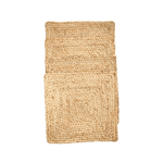 Natural Braided Jute Square Placemat - Set of 10