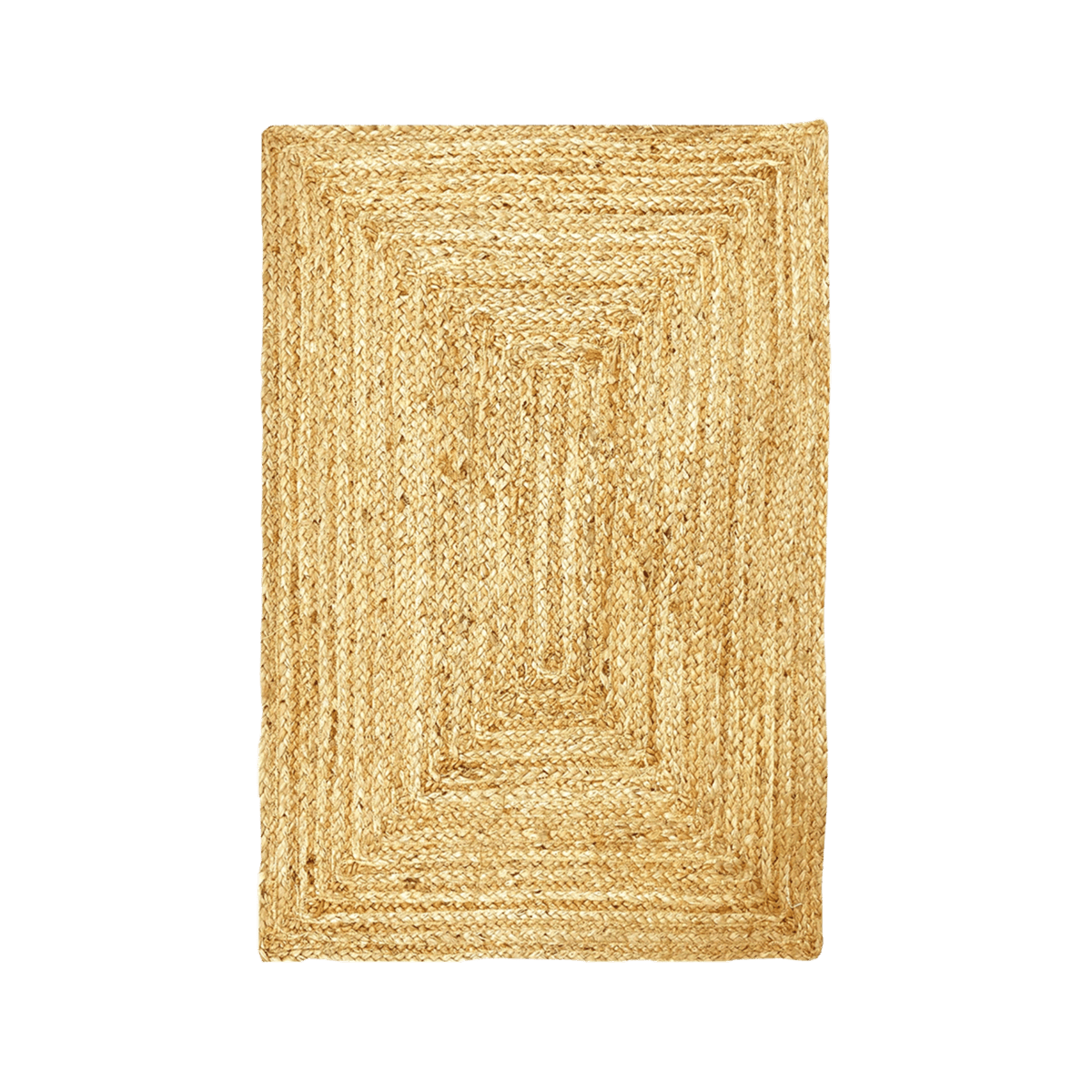 Natural Braided Rectangular Jute Rug