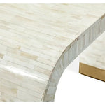 Natural Stripe Waterfall Bone Inlay Console Table with Brass Leg