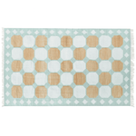 Natural Vegetable Dyed Indian Dhurrie Reversible Cotton Rug - Diamond Pastel