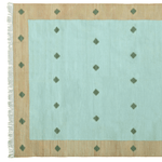 Natural Vegetable Dyed Indian Dhurrie Reversible Cotton Rug - Mini Diamond Pastel