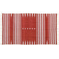 Natural Vegetable Dyed Indian Dhurrie Reversible Cotton Rug - Red - MAIA HOMES