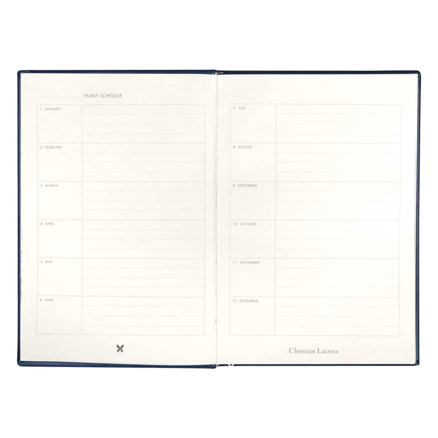 Navy Embossed Paseo Undated Agenda