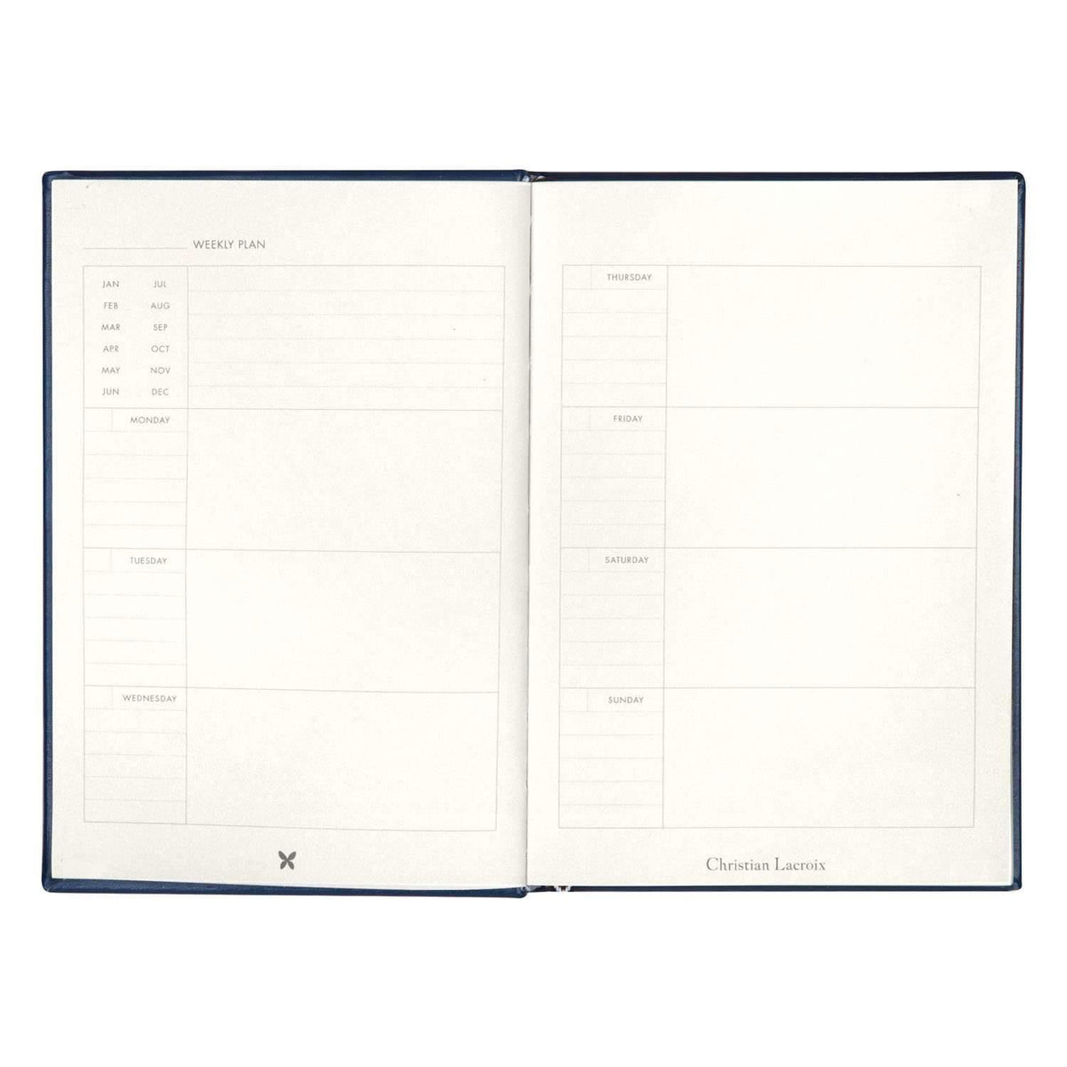 Navy Embossed Paseo Undated Agenda