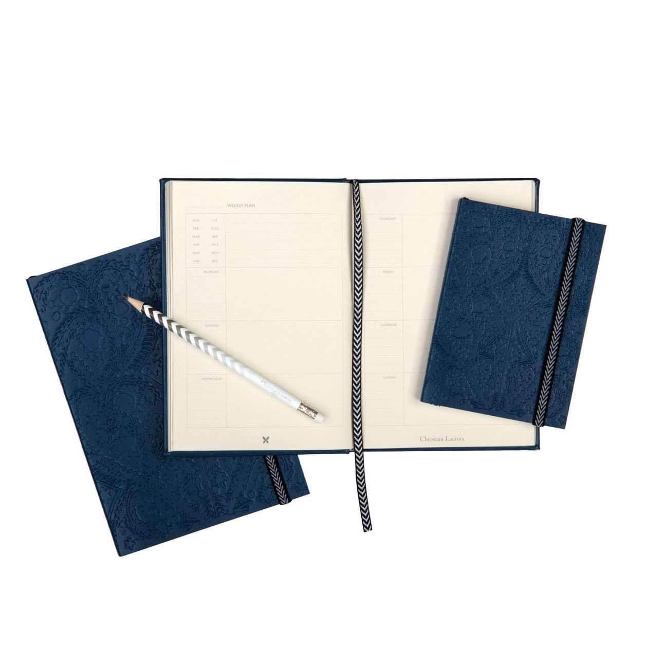 Navy Embossed Paseo Undated Agenda