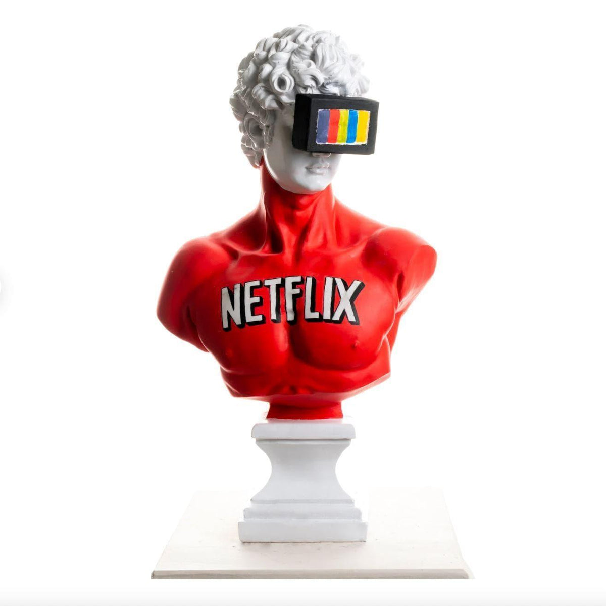 Netflix and Chill David's Bust Contemporary Art Sculpture