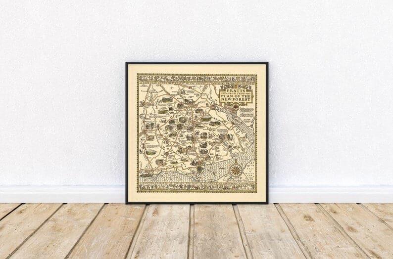 New Forest Map Print| Art History - MAIA HOMES