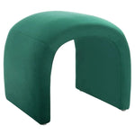 Nina Curve Velvet Ottoman Emerald Velvet