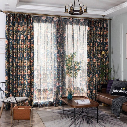 Nina Floral Fabric Curtain - MAIA HOMES