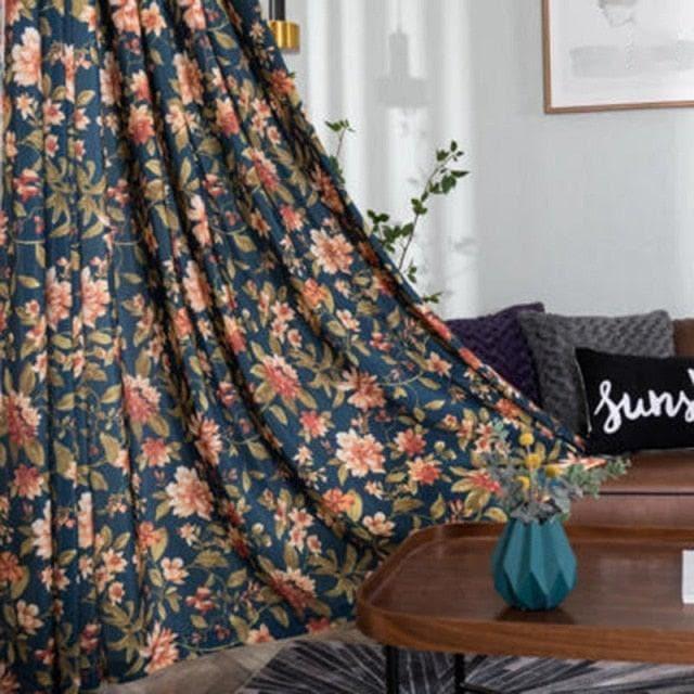 Nina Floral Fabric Curtain