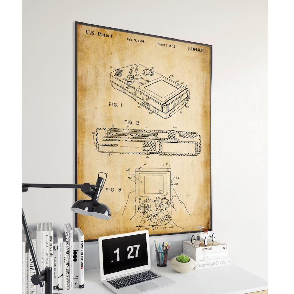 Nintendo Gameboy Patent Print