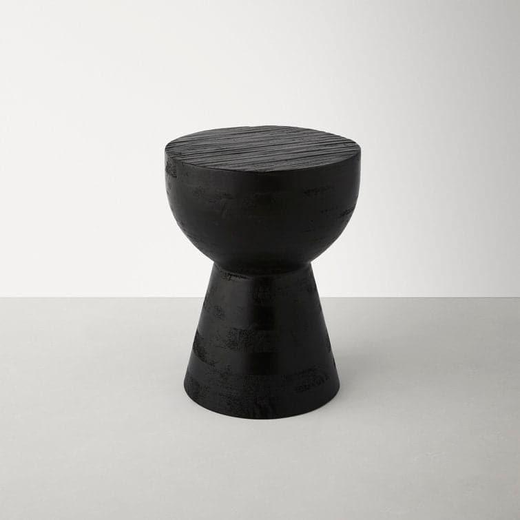 Noire Solid Wood Block End Table Default Title