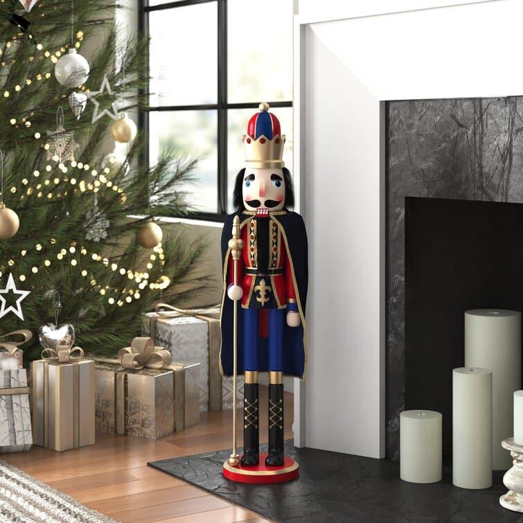 Nutcracker King with Cape 36" H x 7.5" W x 8" D