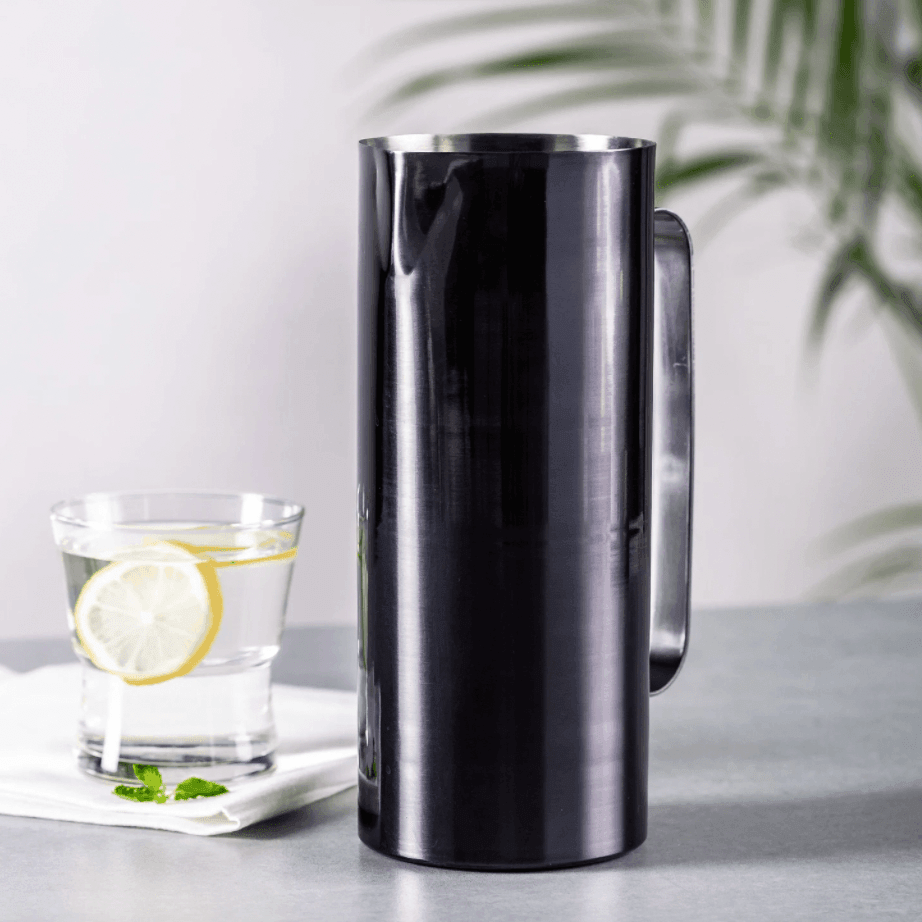 Obsidian Black Stainless Steel Water Pitcher - MAIA HOMES