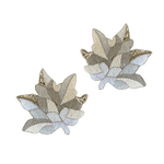 Off-White Beaded Maple Leaf Shaped Embroidery Placemats