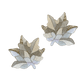 Off-White Beaded Maple Leaf Shaped Embroidery Placemats