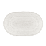 Off White Oval Braided Jute Rug