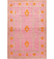 Orange and Pink Indian Desi Hand Spun Wool Hand Knotted Area Rug - MAIA HOMES