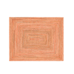 Orange Hand Braided Jute Area Rug