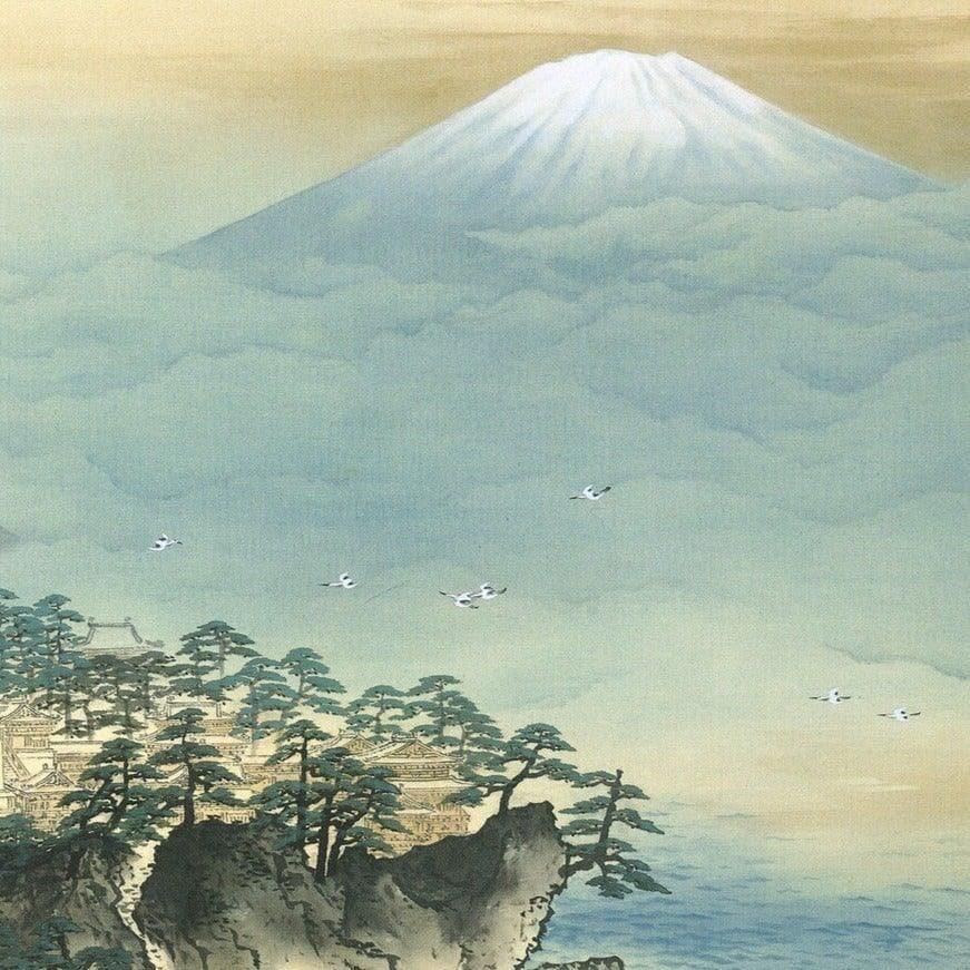 Oriental Japanese Ocean Landscape Wall Mural