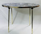 Oval Agate Gemstone Quartz Organic Edge Side Table