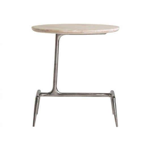 Oval Stone End Table - MAIA HOMES