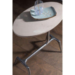 Oval Stone End Table