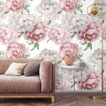 Oversized Peonies Floral Watercolor Wallpaper