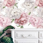 Oversized Peonies Floral Watercolor Wallpaper