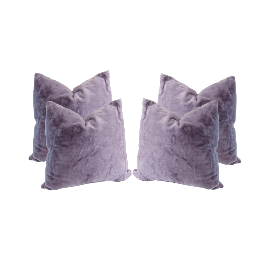 Pack of 4 Faux Fur Throw Pillows with Adjustable Insert 18" x 18" - MAIA HOMES