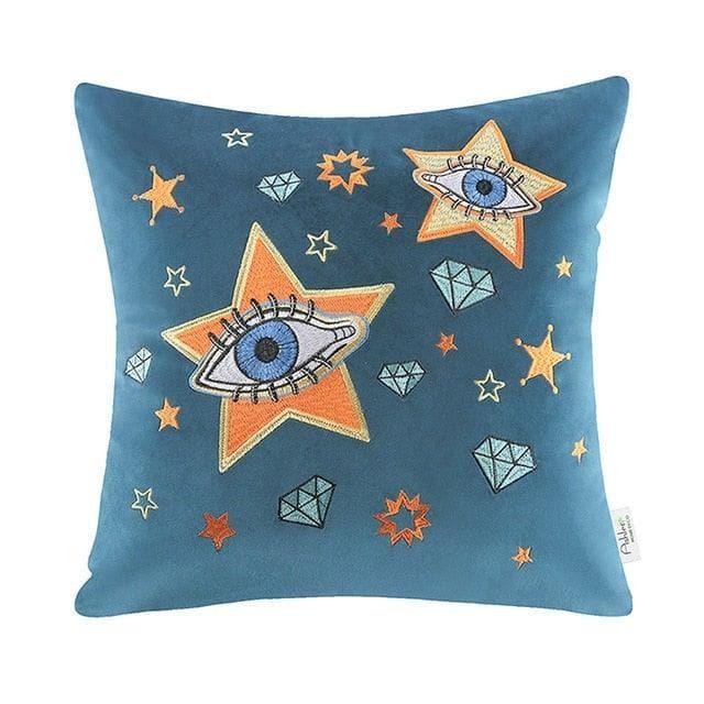 Painted Evil Eyes Throw Pillow Covers Sparkling