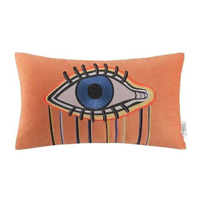 Painted Evil Eyes Throw Pillow Covers