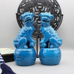 Pair of Foo Dogs Ceramic Figurine Sculptures Default Title