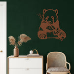 Panda Eating Bamboo Metal Wall Art