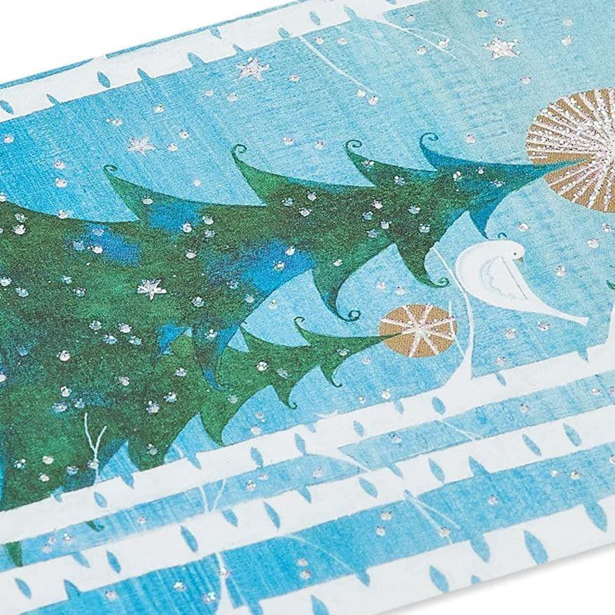 Papyrus Christmas Cards Boxed, Holiday Snowbird and Tree (20-Count)